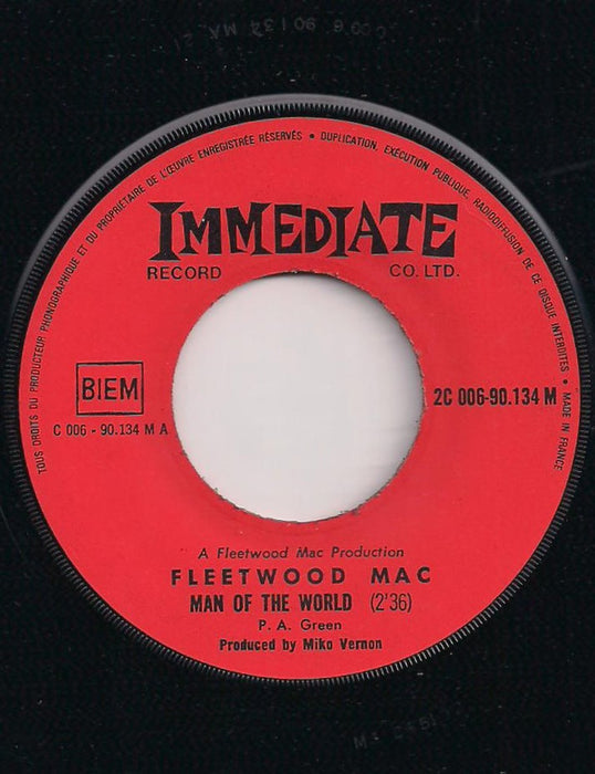 Fleetwood Mac / Earl Vince And The Valiants* -Man Of The World / Somebody's Gonna Get Their Head Kicked In Tonite