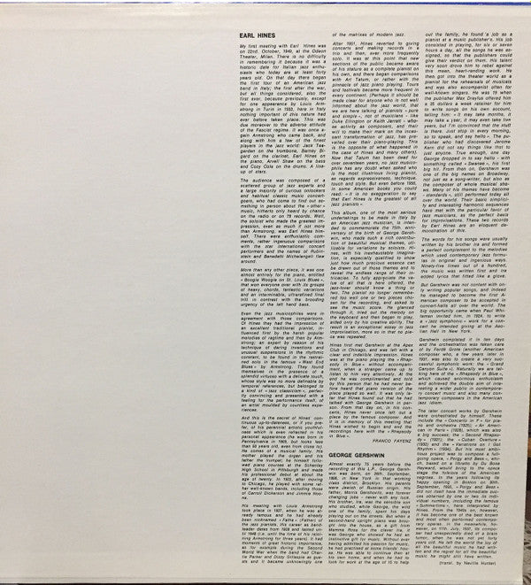 Earl Hines - Earl Hines Plays George Gershwin