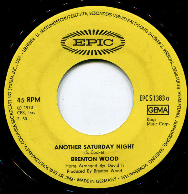 Brenton Wood -Another Saturday Night