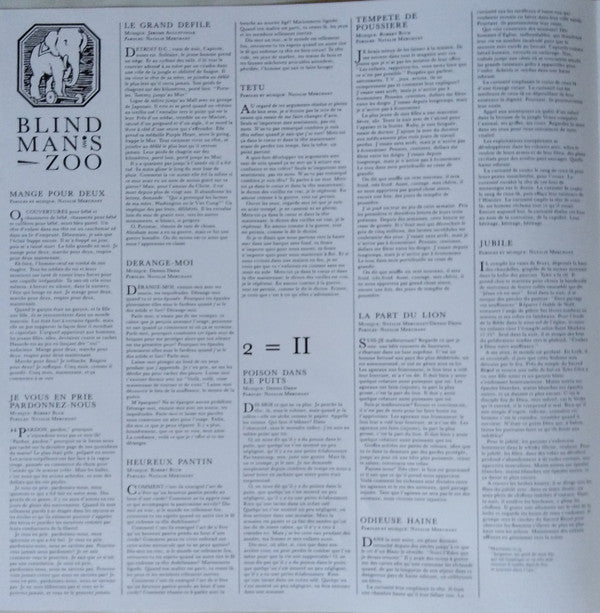 10,000 Maniacs -Blind Man's Zoo