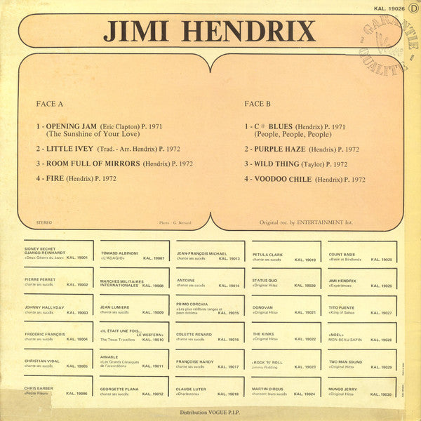 Jimi Hendrix -Original Soundtrack Of The Motion Picture "Experience"