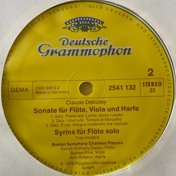Debussy*, Ravel*, Boston Symphony Chamber Players, Drolc-Quartett, Trio Di Trieste, Max Rostal, Monique Haas - Quartette • Piano Trio • Sonaten • Syrinx • Introduktion &amp; Allegro