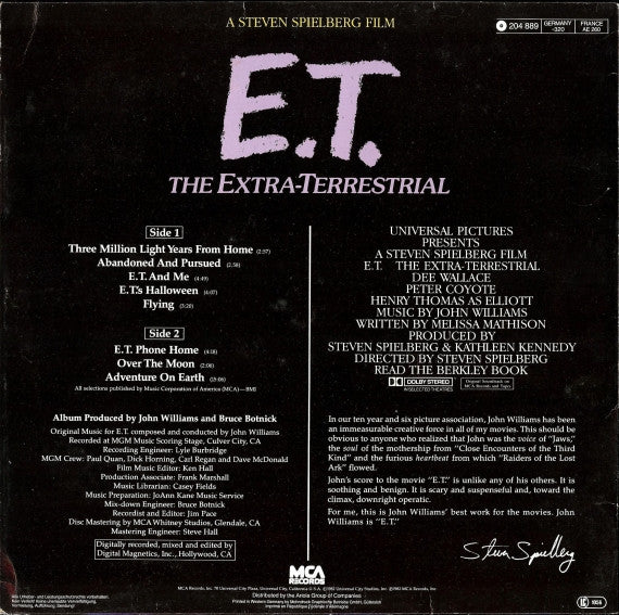John Williams (4) -E.T. The Extra-Terrestrial (Music From The Original Motion Picture Soundtrack)