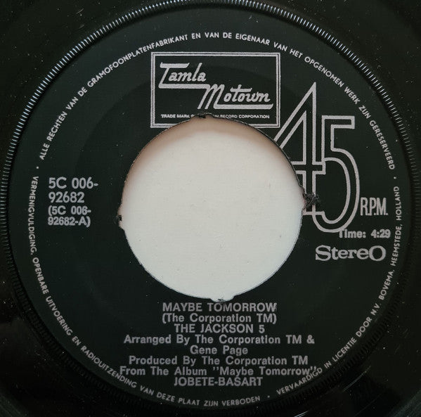 The Jackson 5 -Maybe Tomorrow / I Will Find A Way