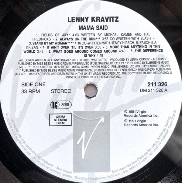 Lenny Kravitz -Mama Said