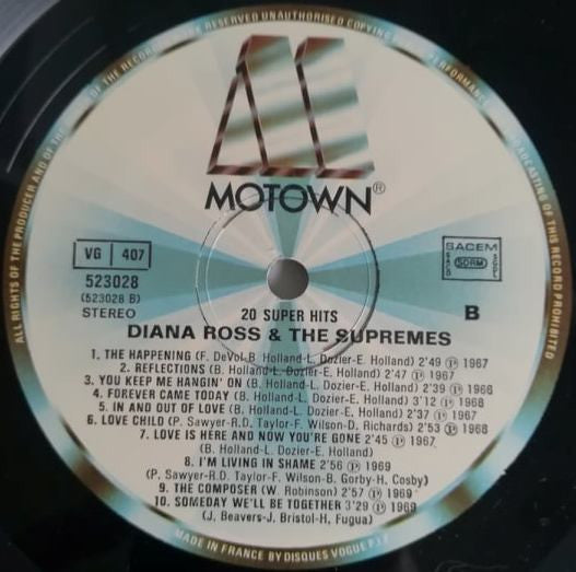 Diana Ross & The Supremes* -20 Super Hits