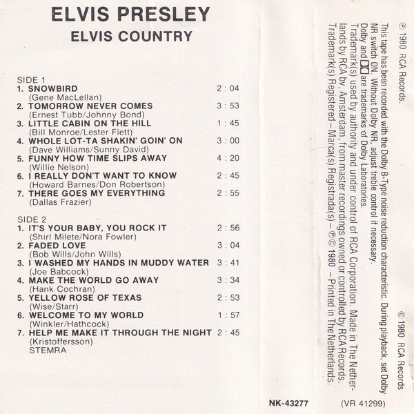 Elvis Presley -Elvis Country