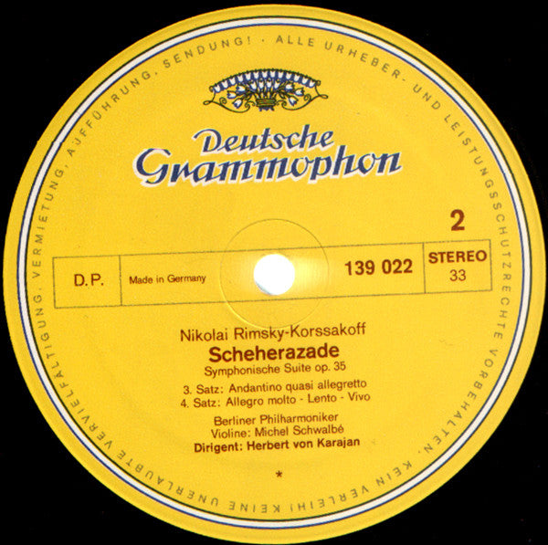 Rimsky-Korssakoff* / Berliner Philharmoniker • Herbert von Karajan -Scheherazade