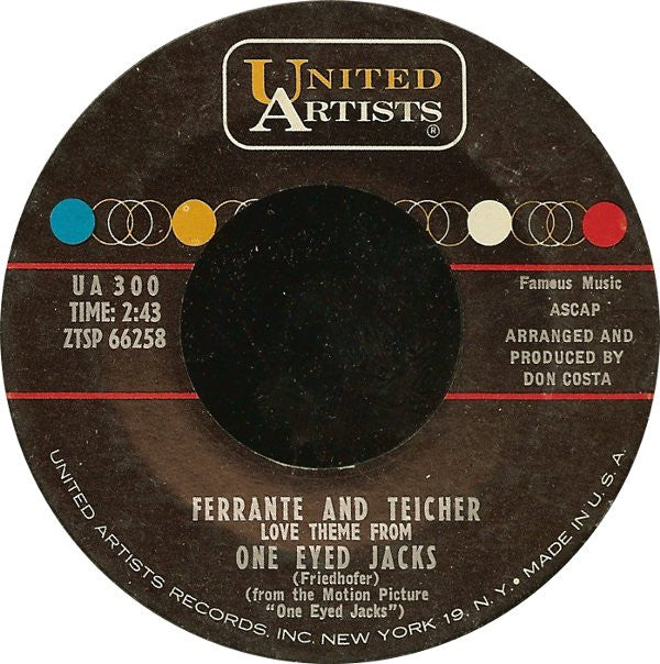 Ferrante And Teicher* -(Love Theme From) One Eyed Jacks / (Tara's Theme From) Gone With The Wind
