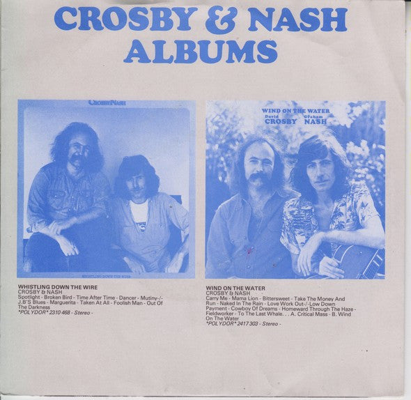 David Crosby & Graham Nash* -Out Of The Darkness