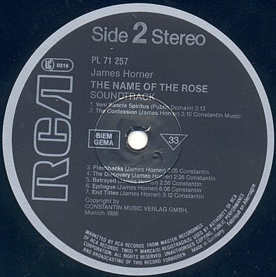 James Horner -The Name Of The Rose