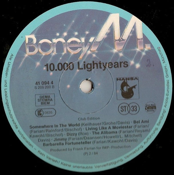 Boney M. -10.000 Lightyears