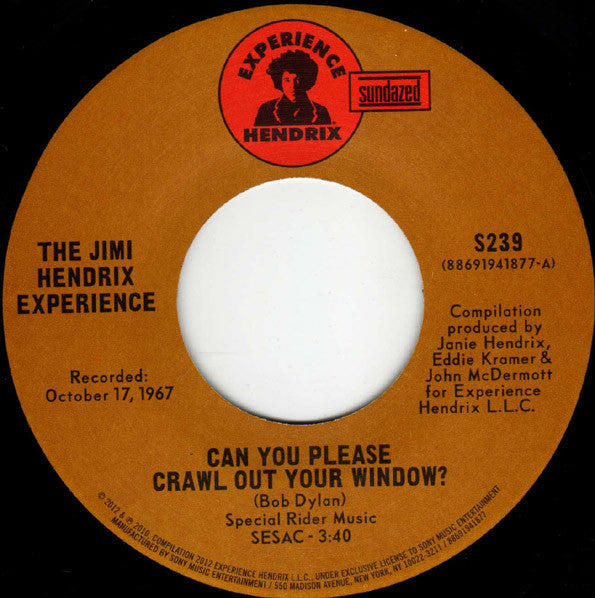 The Jimi Hendrix Experience -Can You Please Crawl Out Your Window? / Burning Of The Midnight Lamp