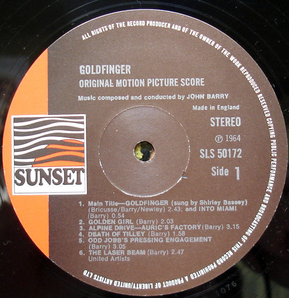 John Barry -Goldfinger (Original Motion Picture Score)