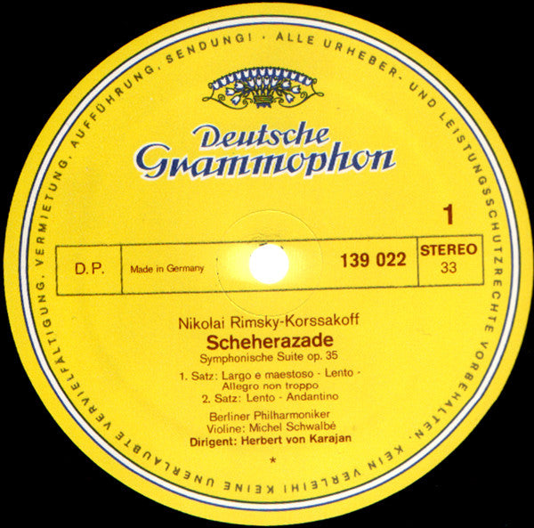Rimsky-Korssakoff* / Berliner Philharmoniker • Herbert von Karajan -Scheherazade