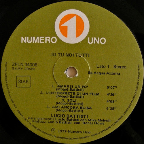 Lucio Battisti -Io Tu Noi Tutti