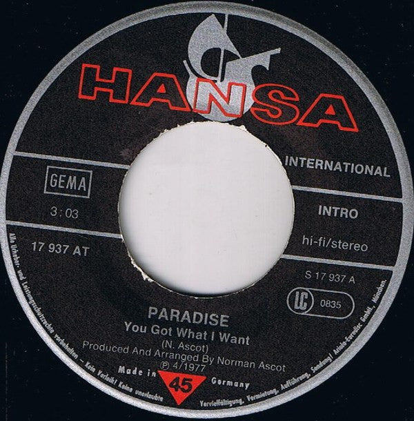 Paradise (27) -You Got What I Want