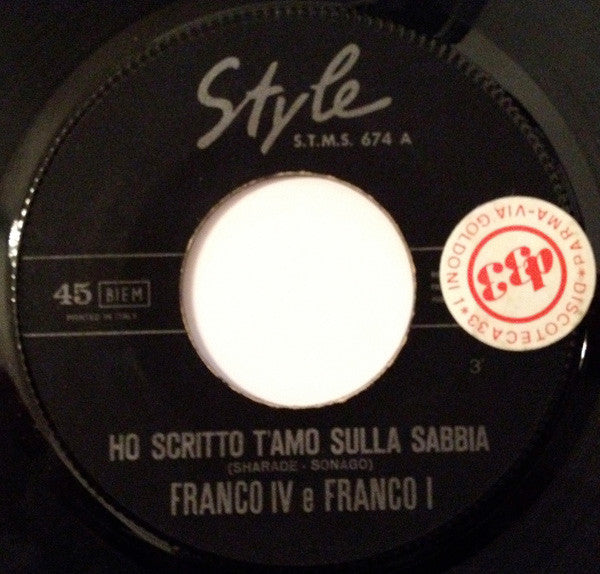 Franco IV E Franco I -Ho Scritto T'Amo Sulla Sabbia