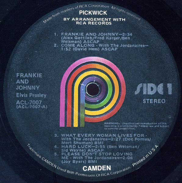 Elvis* -Frankie & Johnny