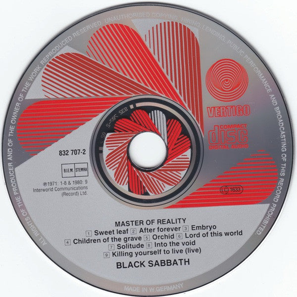 Black Sabbath -Master Of Reality