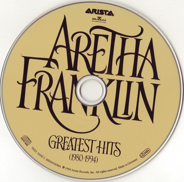 Aretha Franklin -Greatest Hits (1980-1994)