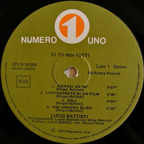 Lucio Battisti - Io Tu Noi Tutti
