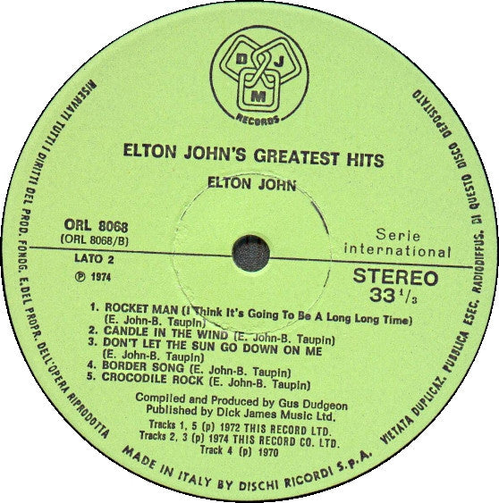 Elton John -Greatest Hits