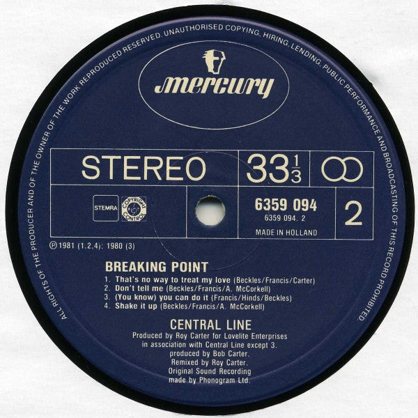 Central Line -Breaking Point