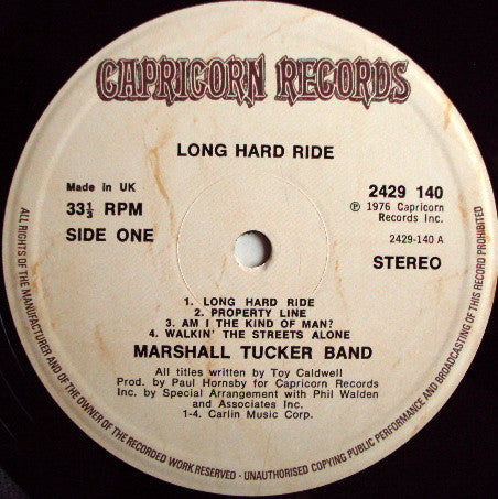 The Marshall Tucker Band -Long Hard Ride