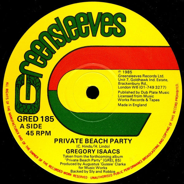Gregory Isaacs -Private Beach Party