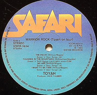 Toyah (3) -Warrior Rock (Toyah On Tour)