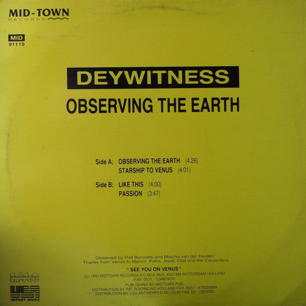 Dyewitness -Observing The Earth