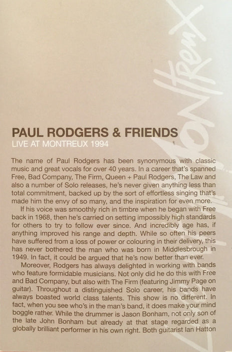 Paul Rodgers -Paul Rodgers & Friends - Live At Montreux 1994