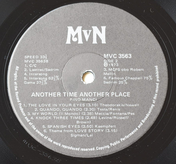 Pino Manci - Another Time, Another Place