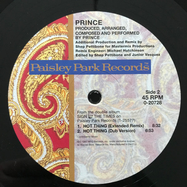 Prince -I Could Never Take The Place Of Your Man / Hot Thing