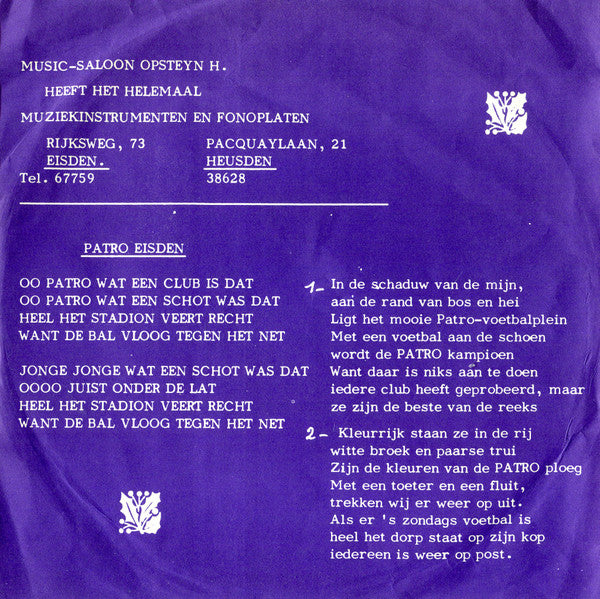 Johnny Hoven &amp; Guy Peters - Patro-Eisden / Ein Kleine Italiano