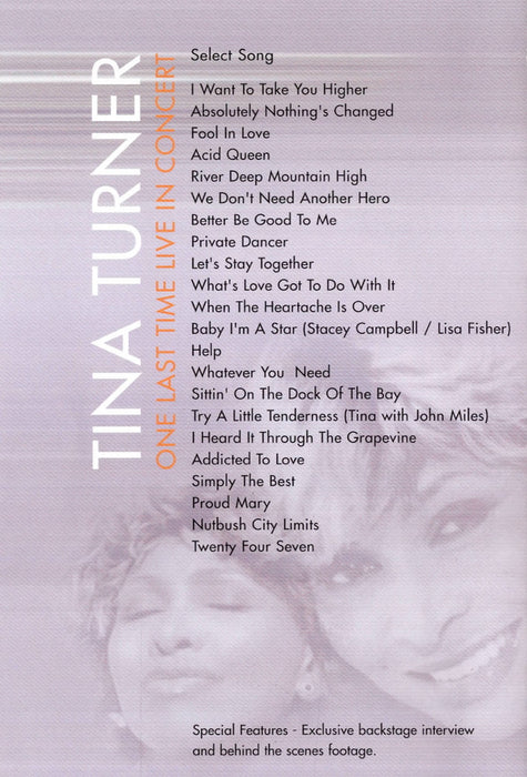 Tina Turner -One Last Time Live In Concert