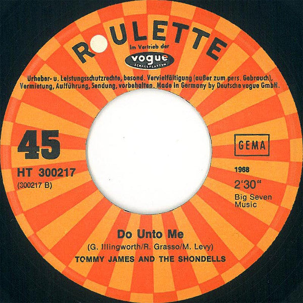 Tommy James And The Shondells* -Somebody Cares / Do Unto Me