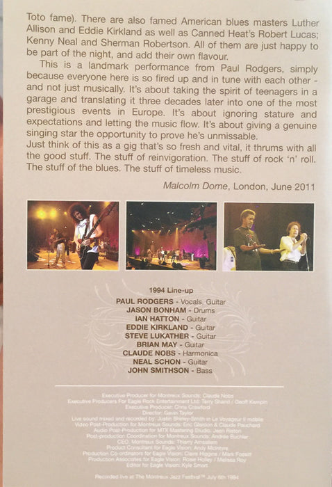 Paul Rodgers -Paul Rodgers & Friends - Live At Montreux 1994
