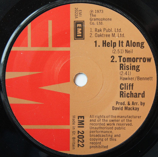 Cliff Richard -Help It Along / Tomorrow Rising