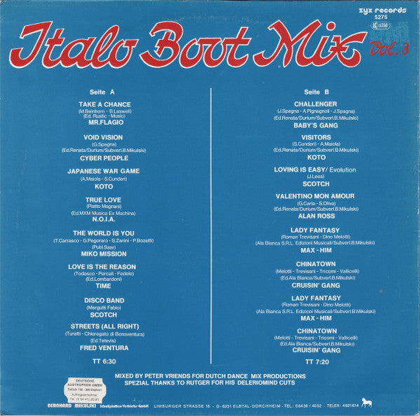 Various -Italo Boot Mix Vol. 3