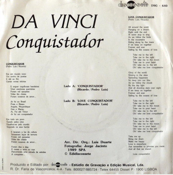 Da Vinci (3) -Conquistador