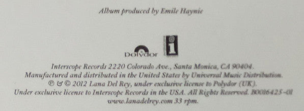 Lana Del Rey - Born To Die