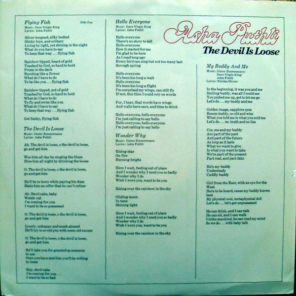 Asha Puthli -The Devil Is Loose