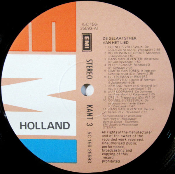 Various - De Gelaatstrek Van Het Lied...