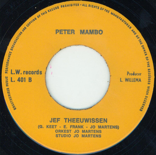 Peter Mambo -Lange Haren Of Een Snor / Jef Theewissen