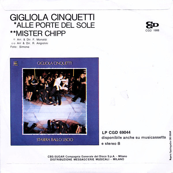 Gigliola Cinquetti -Alle Porte Del Sole