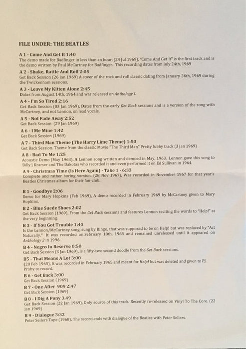 The Beatles - File Under: Beatles