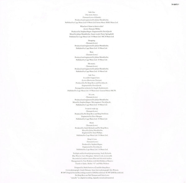 Pet Shop Boys -Actually