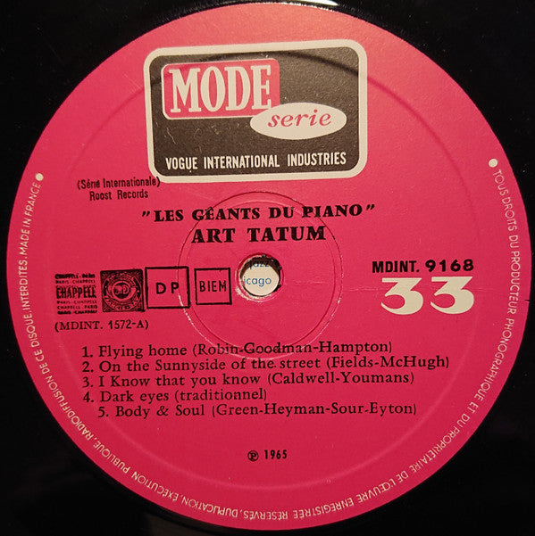 Art Tatum, Erroll Garner - Les Géants Du Piano